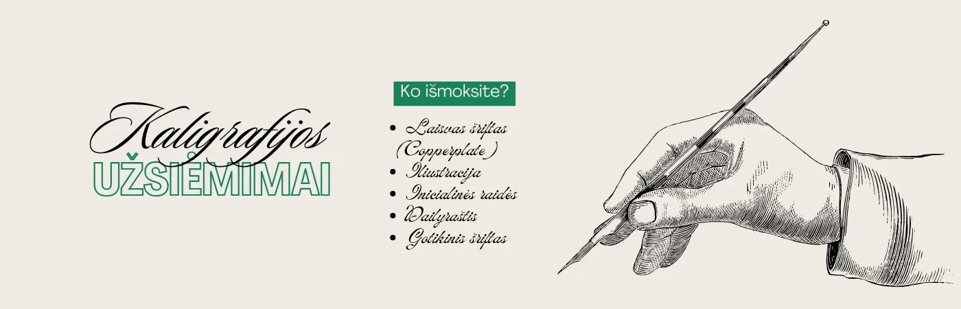 Kaligrafijos uzsiemimai renginys